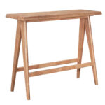 Τραπέζι Bar Winslow  ξύλο rubberwood ανοικτό καρυδί 120x45x100εκ