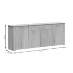 Μπουφές Kinley  σε ανθρακί-wenge απόχρωση 210x40x82εκ