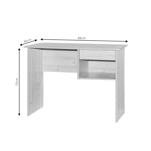 Γραφείο εργασίας με συρτάρι Michael  γκρι 88x45x72εκ