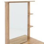Τουαλέτα κρεβατοκάμαρας Zelia με καθρέπτη και σκαμπό χρώμα oak 60x40.5x151εκ
