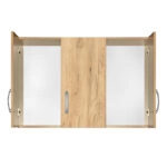 Πατάρι ντουλάπας Zelia  τρίφυλλο oak 90x42x60εκ