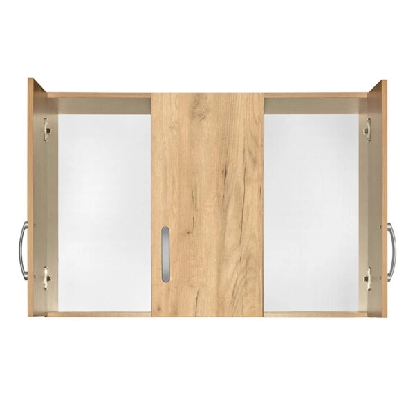 Πατάρι ντουλάπας Zelia  τρίφυλλο oak 90x42x60εκ