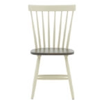 Καρέκλα Larus  φυσικό ξύλo rubberwood ανθρακί-λευκό 50x49x90εκ.