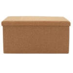 Σκαμπό-μπαούλο Greatness ύφασμα μπεζ 76x38x38εκ