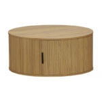 Τραπέζι σαλονιού Scandi  MDF σε φυσική απόχρωση Φ80x35.5εκ