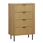 Συρταριέρα Scandi  με 4 συρτάρια φυσικό 79x46x115εκ