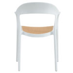 Πολυθρόνα Ember στοιβαζόμενη  με UV protection PP μπεζ- λευκό 52.5x56.5x81εκ.