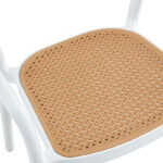 Πολυθρόνα Ember στοιβαζόμενη  με UV protection PP μπεζ- λευκό 52.5x56.5x81εκ.