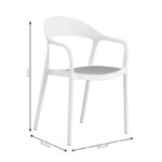 Πολυθρόνα Ember στοιβαζόμενη  με UV protection PP μπεζ- λευκό 52.5x56.5x81εκ.
