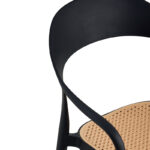 Πολυθρόνα Ember στοιβαζόμενη  με UV protection PP μπεζ-μαύρο 52.5x56.5x81εκ.
