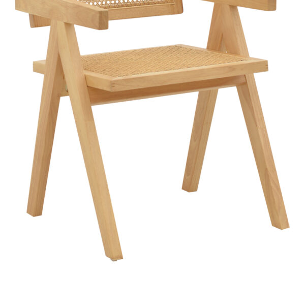 Πολυθρόνα Winslow φυσικό rubberwood 52x59x79εκ