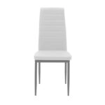 Καρέκλα Parker  μέταλλο-PU λευκό-ανθρακί πόδι 42x48x98εκ