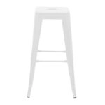 Σκαμπό μπαρ Utopia  λευκό μέταλλο 42x42x76εκ
