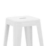 Σκαμπό μπαρ Utopia  λευκό μέταλλο 42x42x76εκ