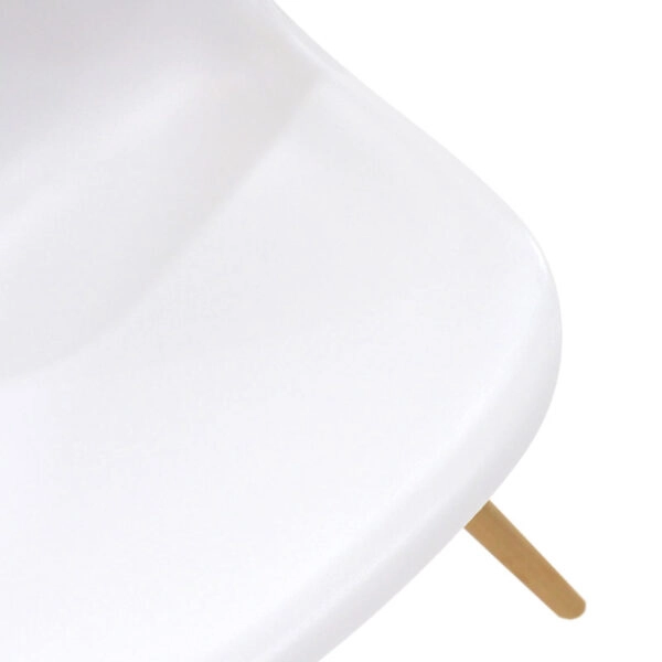 Καρέκλα Julita PP λευκό-φυσικό πόδι 46x50x82εκ