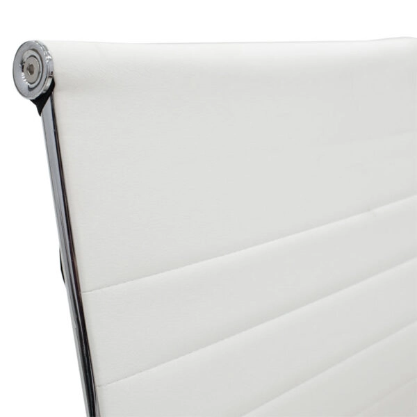 Καρέκλα γραφείου επισκέπτη Valter λευκό pu 55.5x48x88εκ