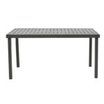 Τραπέζι Kliton   αλουμινίου ανθρακί 150x80x74εκ