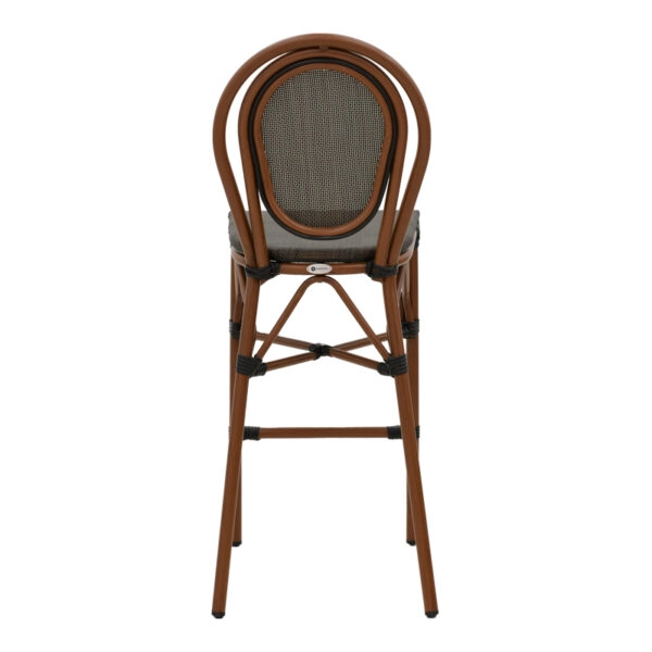 Σκαμπό μπαρ Dezyan  καρυδί αλουμίνιο-γκρι textilene 41.5x53.5x116εκ