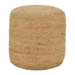 Σκαμπό Ovious Inart μπεζ 100% γιούτα 40x40x40εκ