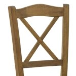 Καρέκλα καφενείου Χιαστή  καρυδί ξύλο 42x40x89εκ