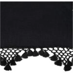 Μαξιλάρι ArteLibre Με Φούντες Μαύρο Βαμβακερό 45x45cm