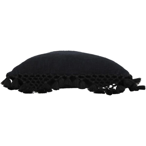 Μαξιλάρι ArteLibre Με Φούντες Μαύρο Βαμβακερό 45x45cm