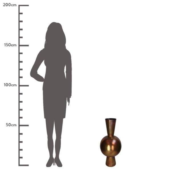 Βάζο ArteLibre Μπρονζέ Μέταλλο 30x30x70cm