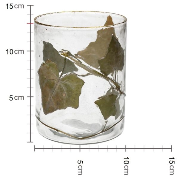 Κηροπήγιο  Φύλλο Διάφανο Γυαλί 10x10x13cm