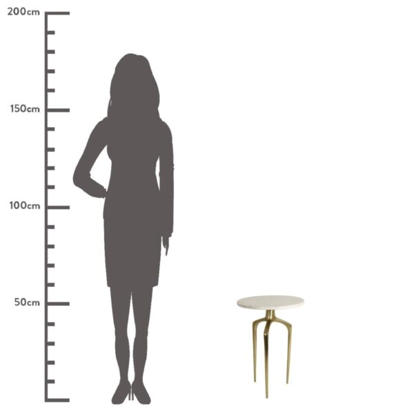 Τραπεζάκι  Λευκό Μάρμαρο 37.3x37.3x54.6cm