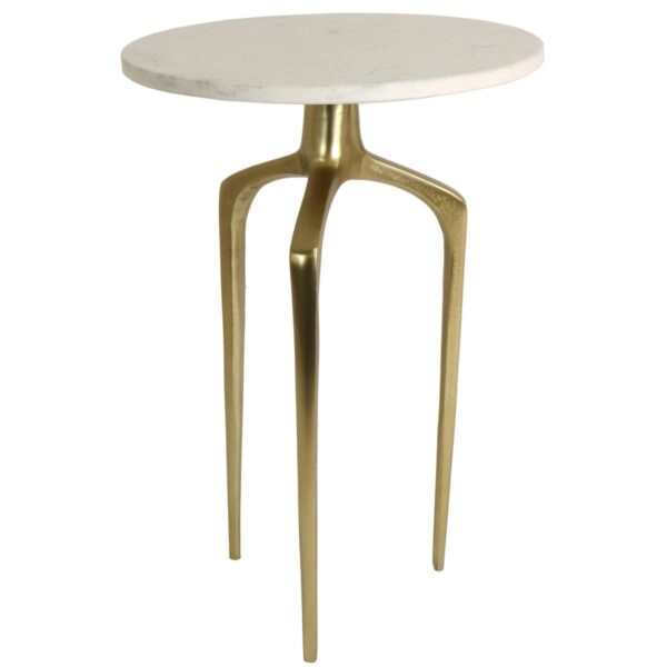 Τραπεζάκι  Λευκό Μάρμαρο 37.3x37.3x54.6cm
