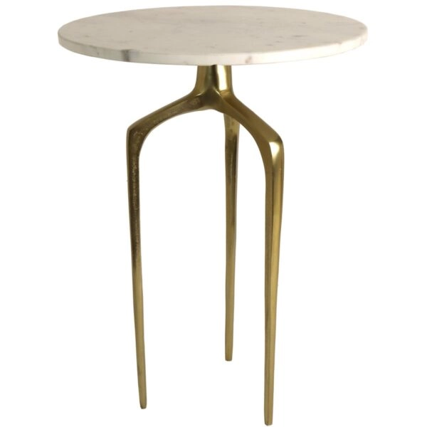 Τραπεζάκι ArteLibre Λευκό Μάρμαρο 44.2x44.2x62.2cm