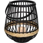 Φανάρι ArteLibre Μαύρο Μπαμπού 29.5x29.5x32cm