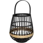Φανάρι ArteLibre Μαύρο Μπαμπού 29.5x29.5x32cm