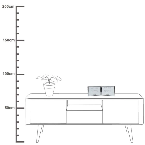 Κορνίζα Διπλή Ασημί Μέταλλο (2x)15x10cm
