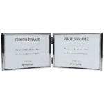 Κορνίζα Διπλή Ασημί Μέταλλο (2x)15x10cm