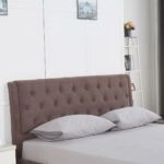 Κρεβάτι  ASTER Σκούρο Καφέ Ύφασμα Με Αποθηκευτικό Χώρο 216x170.5x103cm (Στρώμα 160x200cm)