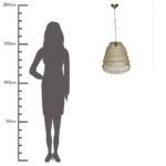 Φωτιστικό Κρεμαστό ArteLibre Χρυσό Μέταλλο 43x43x40cm