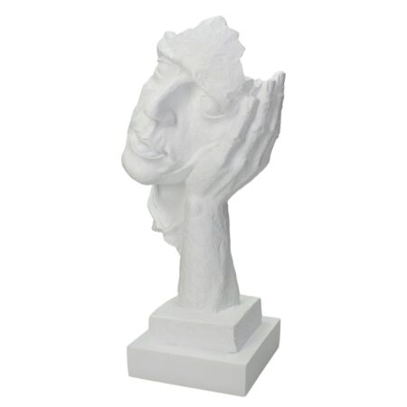 Διακοσμητικό ArteLibre Πρόσωπο Λευκό Polyresin 15.5x13x33cm