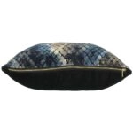 Μαξιλάρι ArteLibre Δέρμα Φιδιού Μπλε Βελούδο 40x60cm