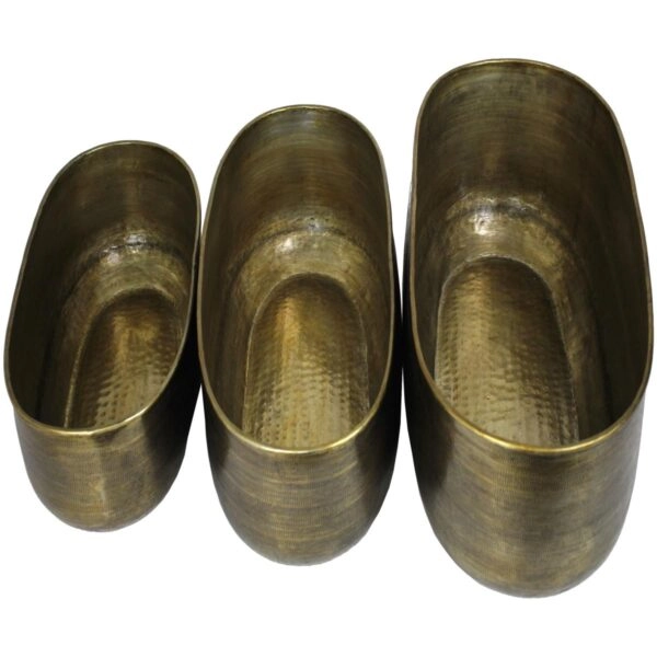 Κασπώ ArteLibre Μπρονζέ Μέταλλο 74x34.5x29cm Σετ 3Τμχ