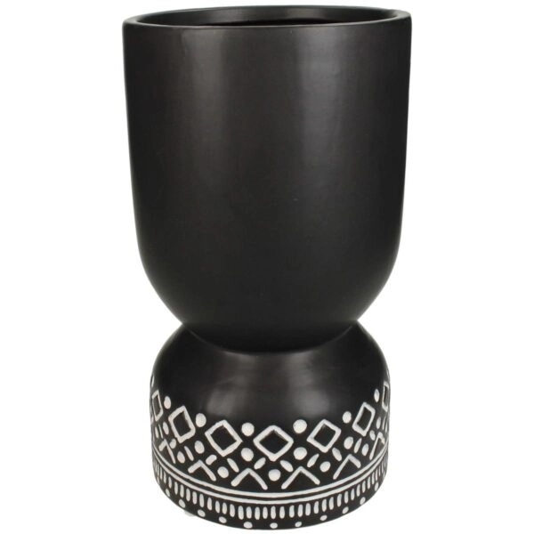 Κασπώ ArteLibre Tribal Μαύρο Κεραμικό 15x15x27.5cm