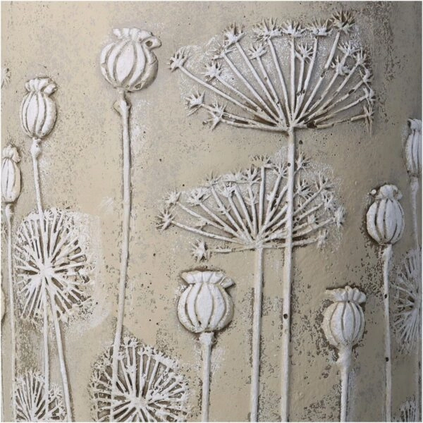 Κασπώ ArteLibre Λουλούδια Ιβουάρ Τσιμέντο 18x18x30cm