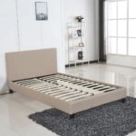 Κρεβάτι  AZALEA Capuccino PU 213x131x88cm (Στρώμα 120x200cm)