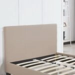 Κρεβάτι  AZALEA Capuccino PU 213x131x88cm (Στρώμα 120x200cm)