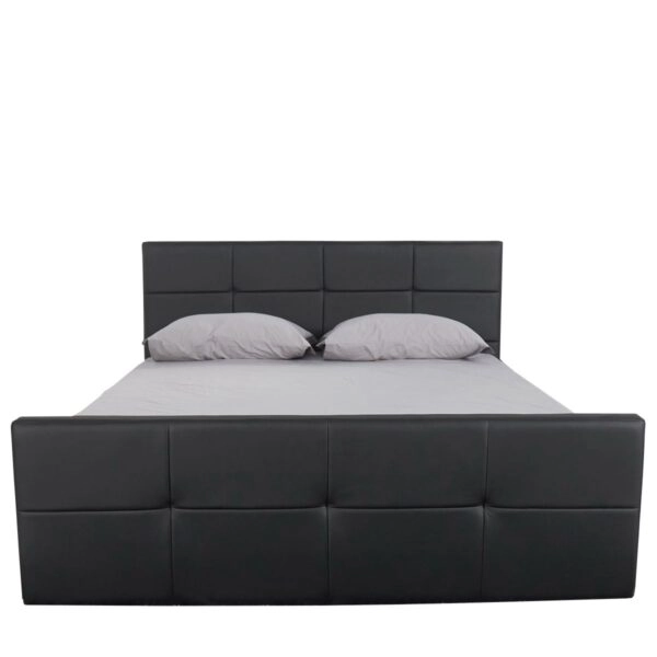 Κρεβάτι  ANEMONE Μαύρο PU Με Αποθηκευτικό Χώρο 217.5x170.5x100cm(Στρώμα 160x200cm)