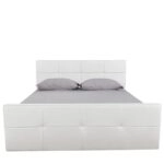 Κρεβάτι  ANEMONE Λευκό PU Με Αποθηκευτικό Χώρο 217.5x170.5x100cm (Στρώμα 160x200cm)
