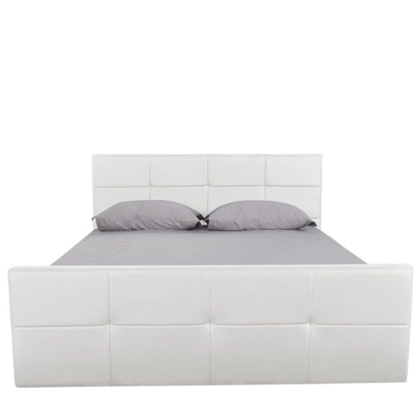 Κρεβάτι  ANEMONE Λευκό PU Με Αποθηκευτικό Χώρο 217.5x170.5x100cm (Στρώμα 160x200cm)