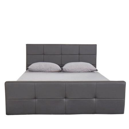 Κρεβάτι  ANEMONE Γκρι PU 216x160.5x93cm (Στρώμα 150x200cm)