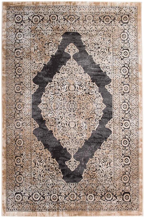 ΧΑΛΙ VELVET 6185/Anthracite Beige - 160cm - Στρογγυλό