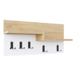 Κρεμάστρα τοίχου Harm oak-λευκό μελαμίνης 65x15x31εκ